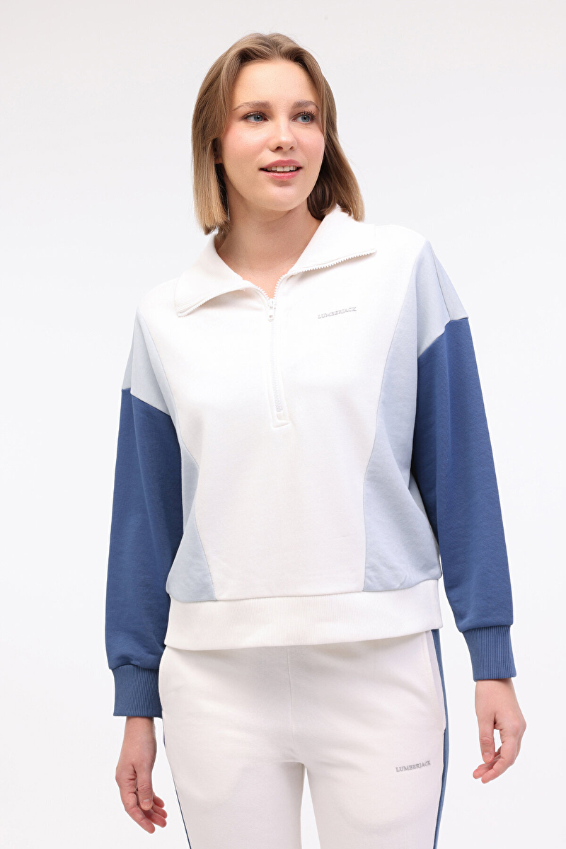 Lumberjack Kadın Sweatshirt ANNABEL-C 16CK927 MAVI