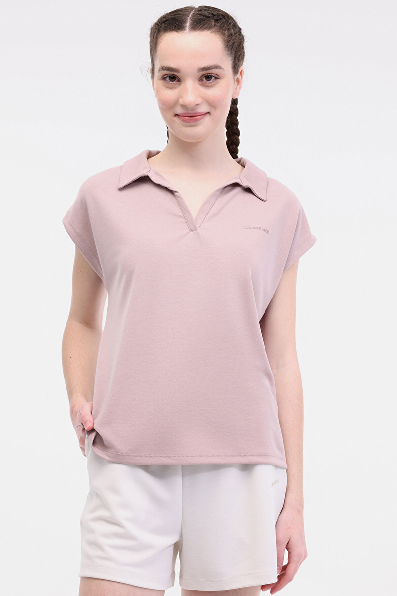Lumberjack Kadın Polo Yaka Tişört RAIN 11SS181 VIZON