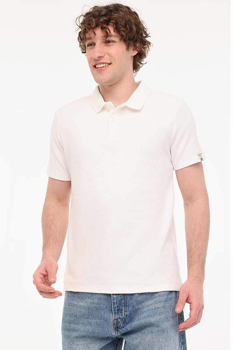 Lumberjack Erkek Polo Yaka Tişört DEMRE 12TRV14 EKRU