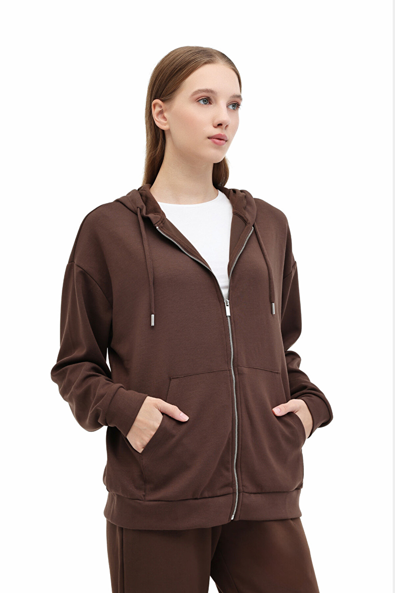 Lumberjack Kadın Sweatshirt CARLA-H GINSEN KAHVE