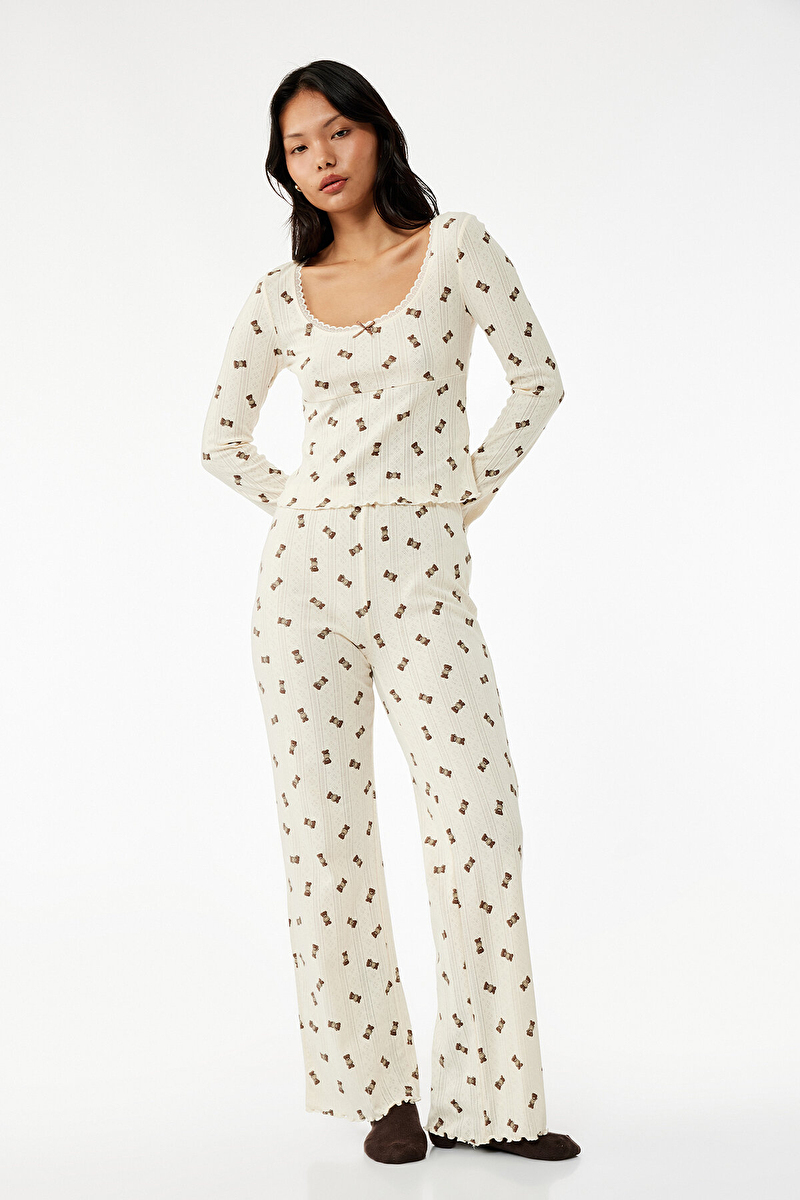 Koton Kadın Pijama Üstü 6WLK40099MK.EKR