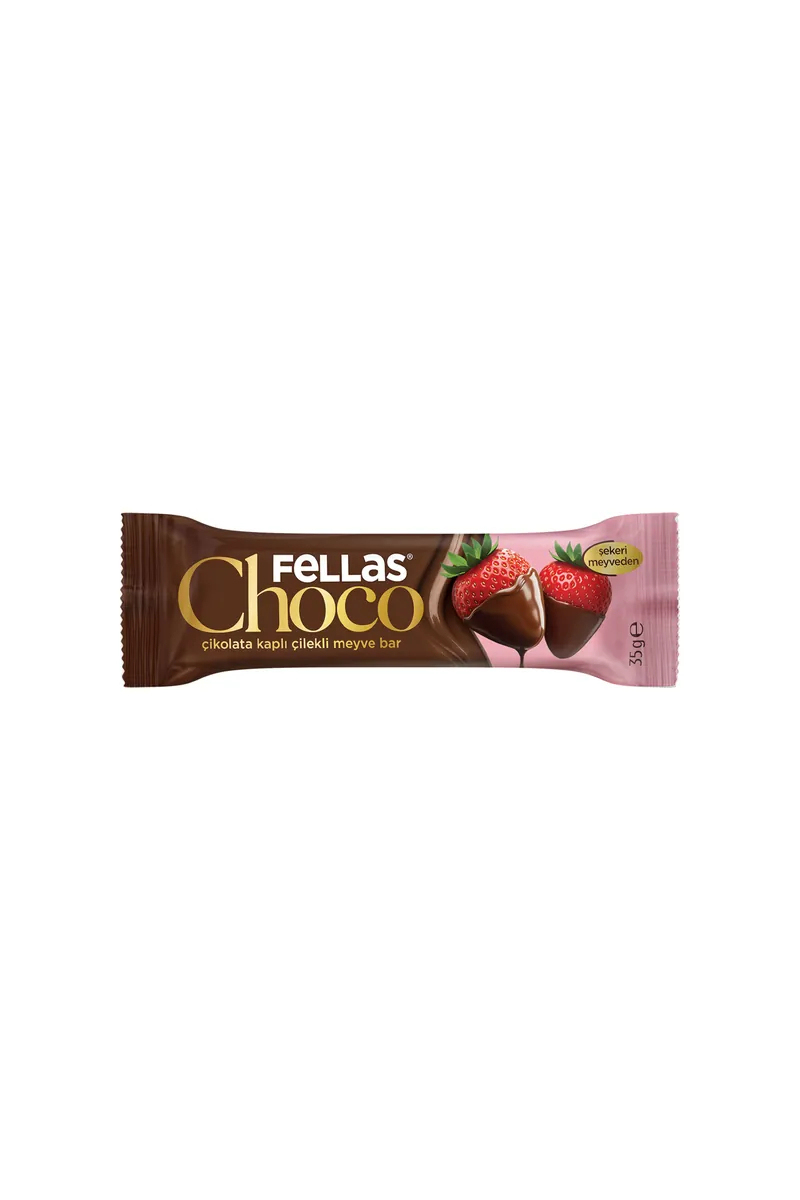 Fellas Çikolata Kaplı Çilekli Meyve Bar 35 g