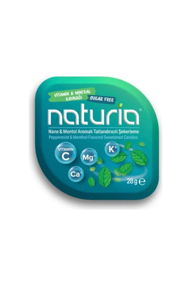 Naturia Nane Mentol Aromalı Stevialı Şeker 28 g