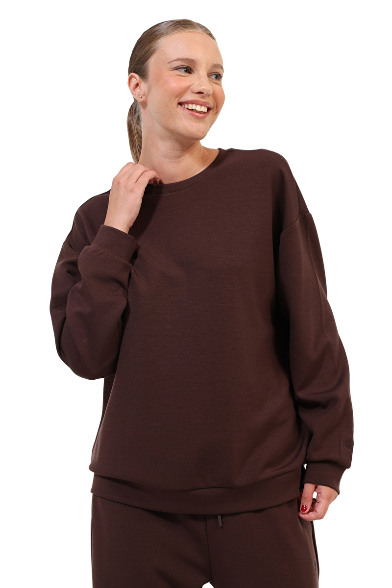 Lumberjack Kadın Sweatshirt 16ALICE-C CK97 KAHVE