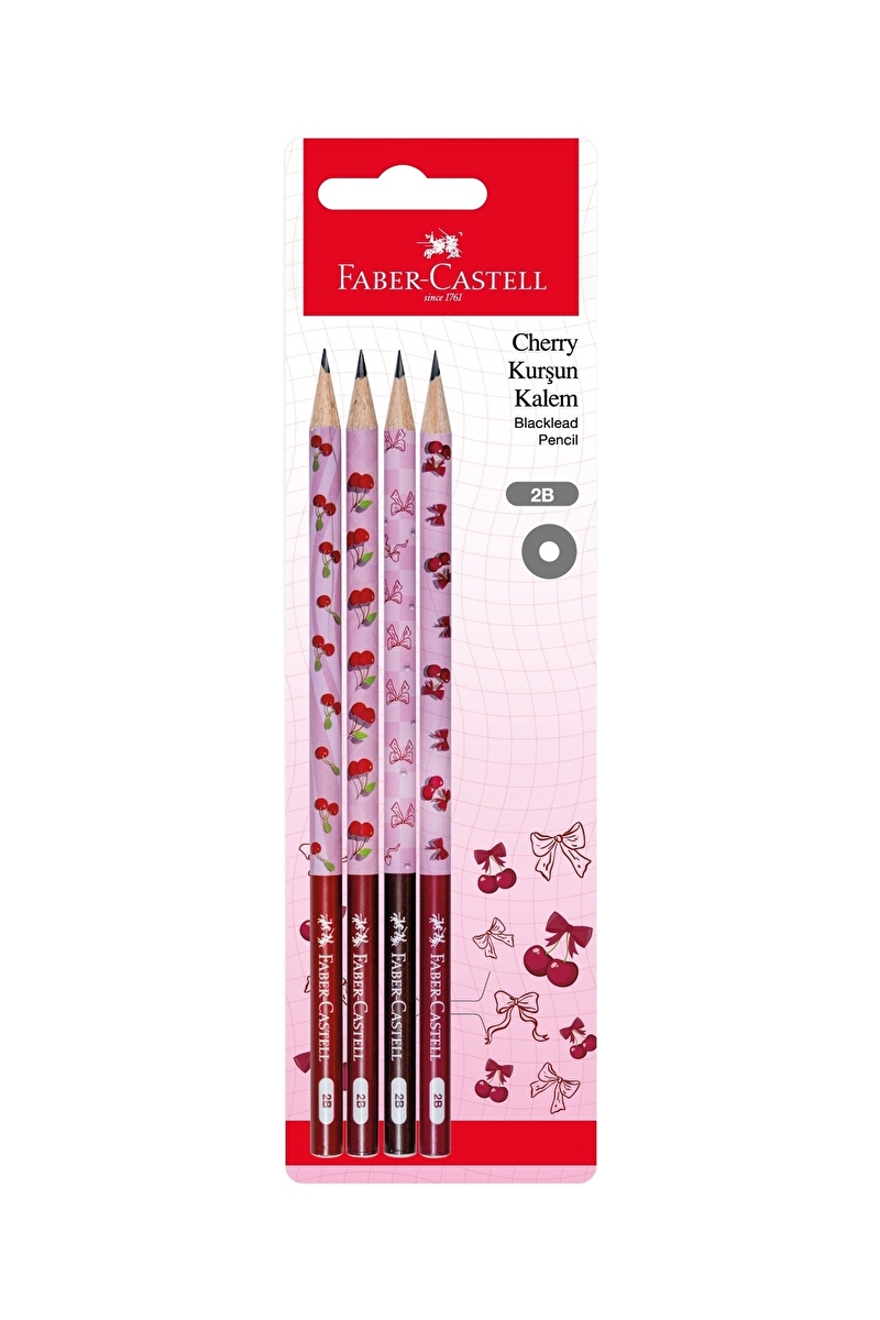 Faber Castell Cherry 2B Kurşun Kalem 4'lü 18447