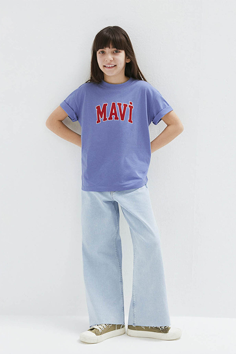 Mavi Kız Çocuk Tişört M7610393-70855