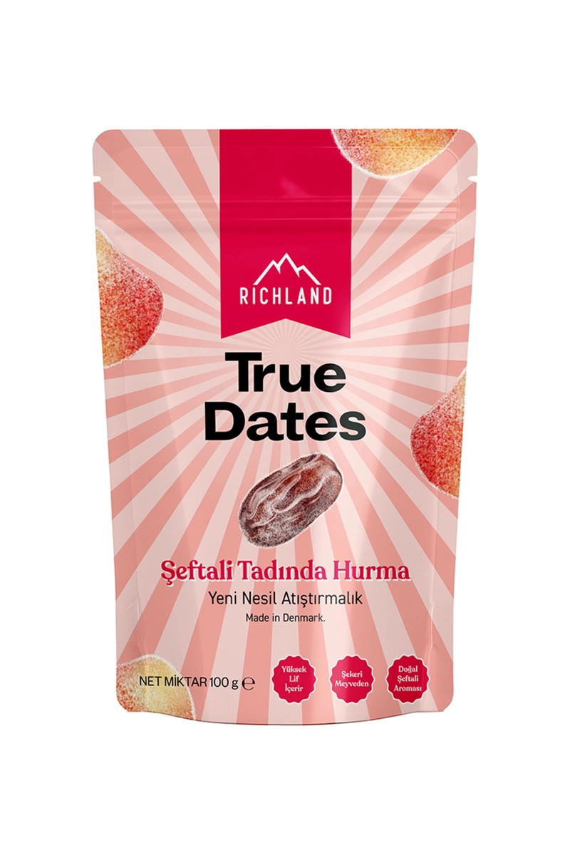 Richland True Dates Şeftali Tadında Hurma 100 g
