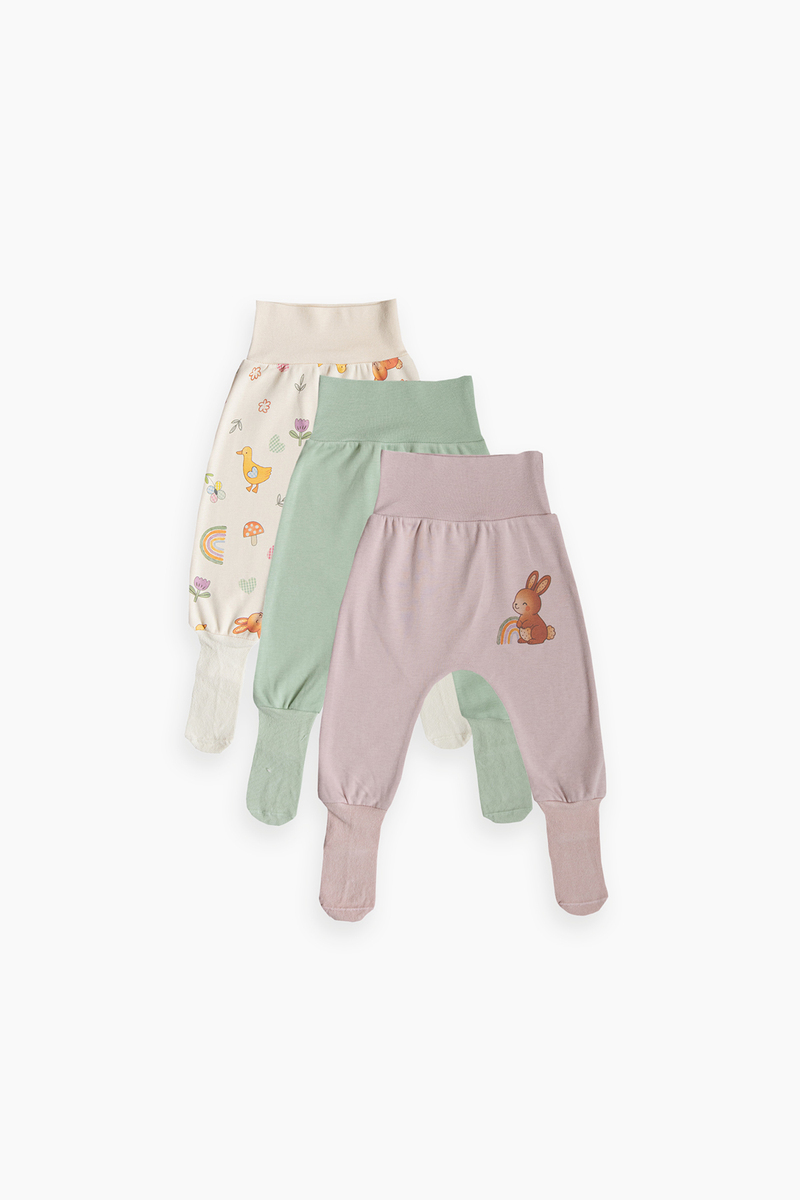 Kitikate Organik Cute Bunny 3'lü Çoraptolon S60922