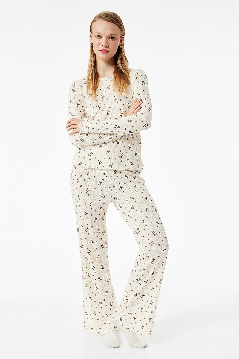 Koton Kadın Pijama Takımı 7WLK40056MK.EKR
