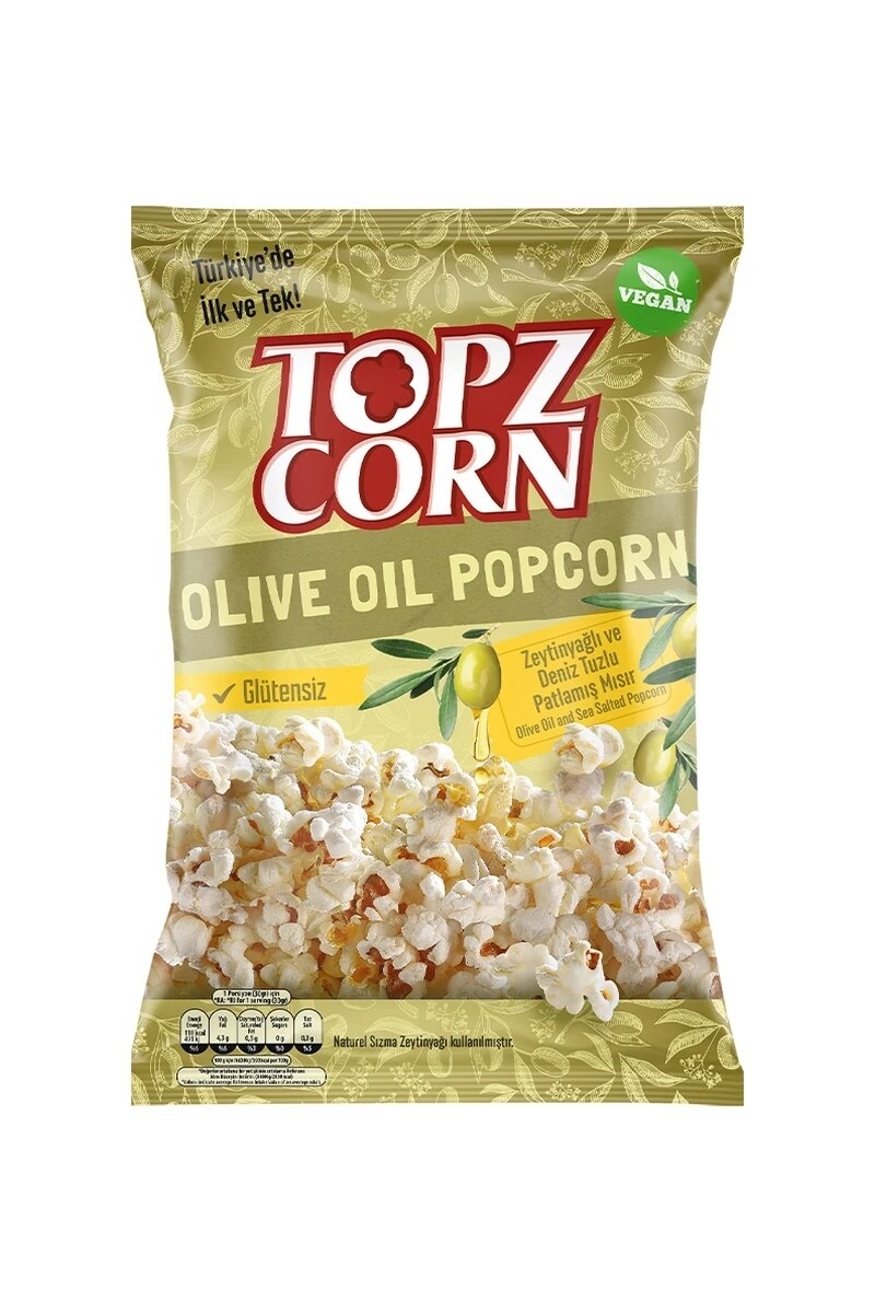 Topzcorn Zeytinyağlı Deniz Tuzlu Patlamış Mısır 110 g