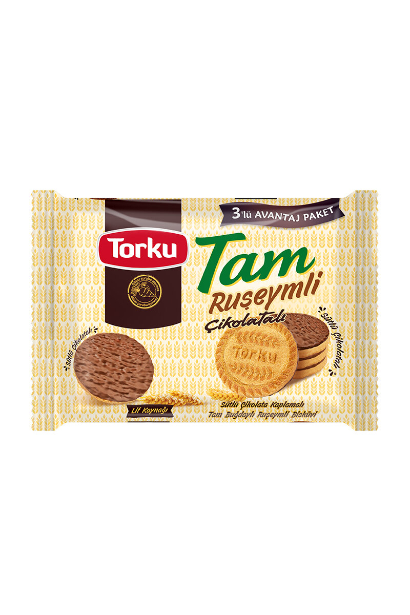 Torku Tam Ruşeymli Çikolata Kaplı 3'lü Bisküvi 252 G