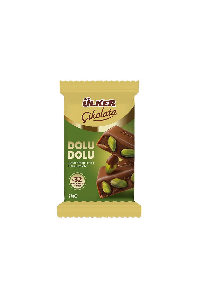 Ülker Dolu Dolu Antep Fıstıklı Çikolata 77 g