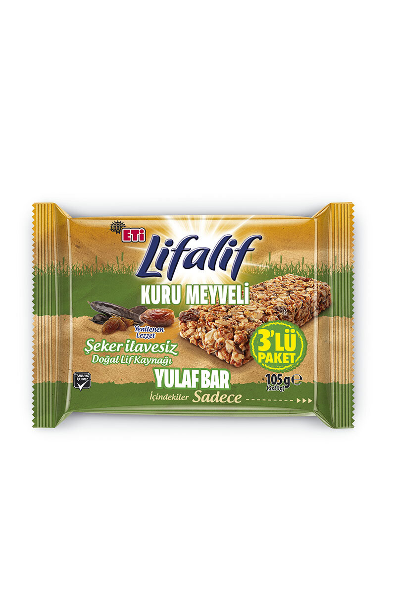Eti Lifalif Kuru Meyveli Bar 3'lü 105 g