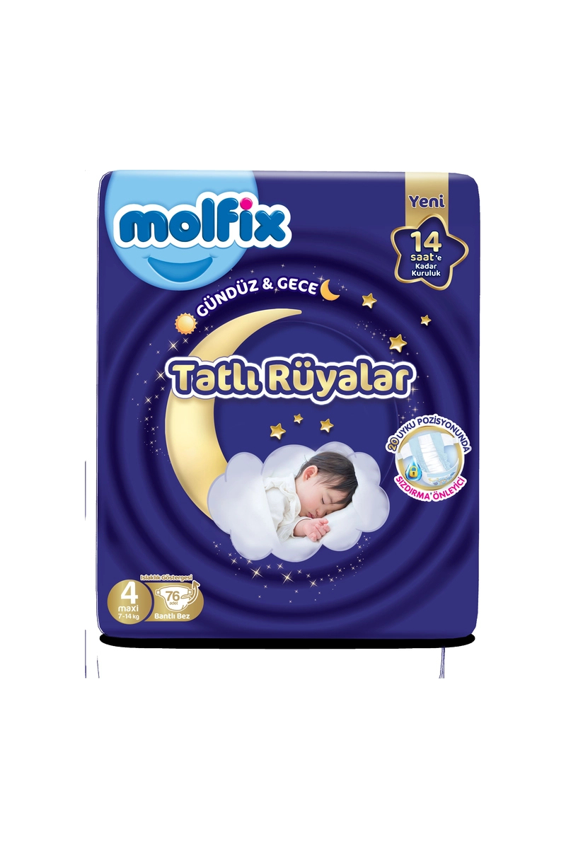 Molfix Sweet Dreams 4 Beden, 76 Adet Çocuk Bezi