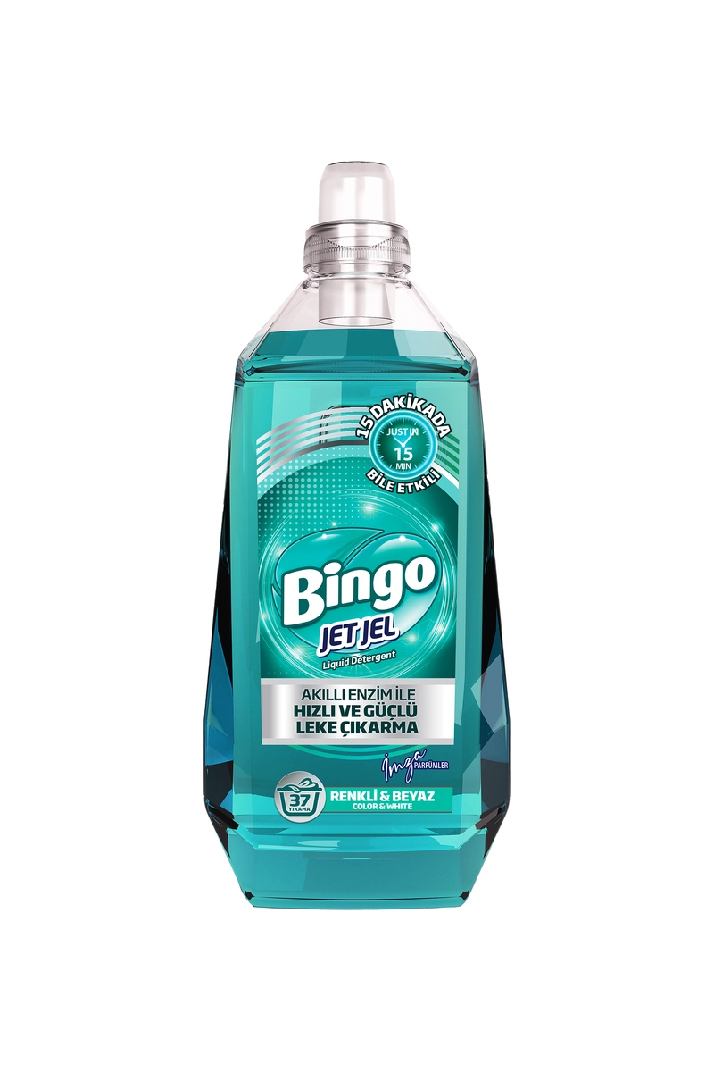 Bingo Jetjel Renkliler & Beyaz Sıvı Deterjanı 1480 ml 37 Yıkama