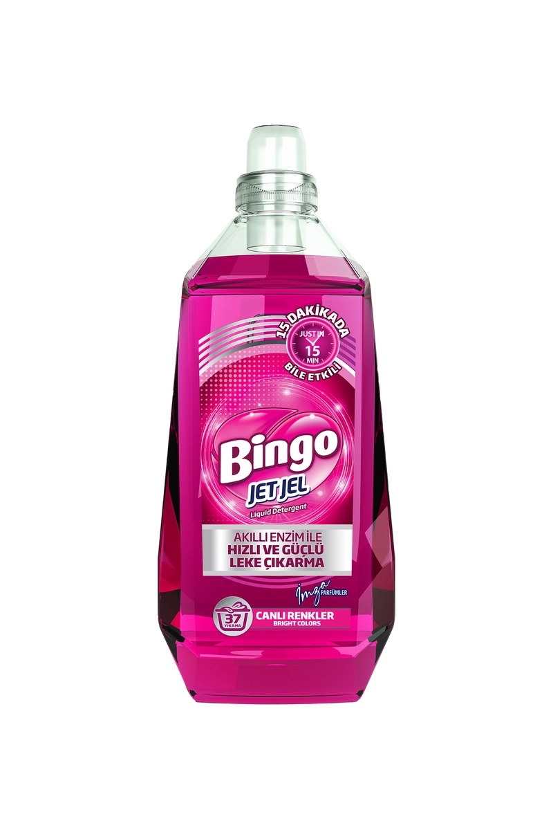 Bingo Jetjel Canlı Renkler Sıvı Deterjanı 1480 ml 37 Yıkama