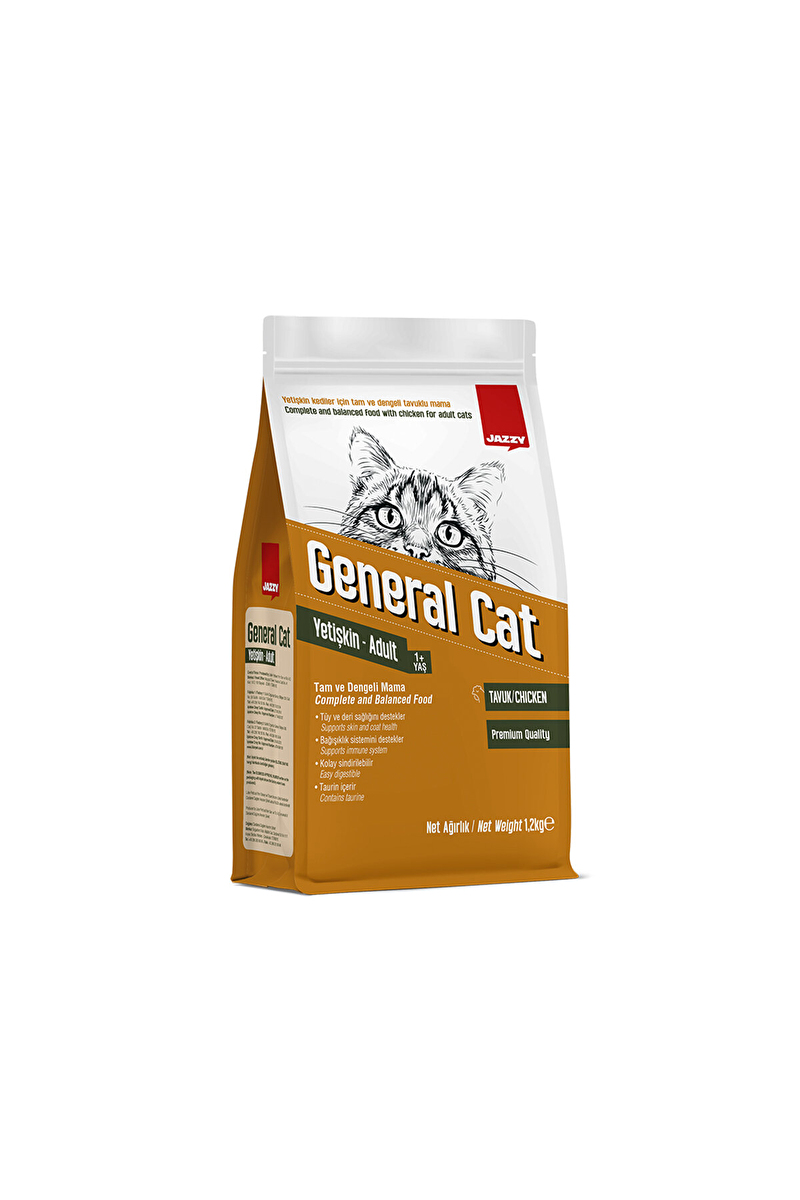 Jazzy General Cat Yetişkin Kedi Maması Tavuklu 1.2 Kg