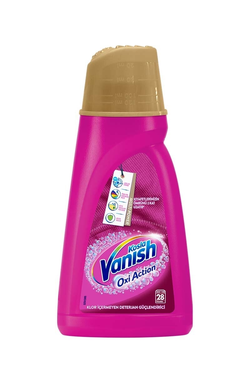 Vanish Kosla Multipower Pembe 1400 ml Sıvı Leke Çıkarıcı Deterjan Güçlendirici