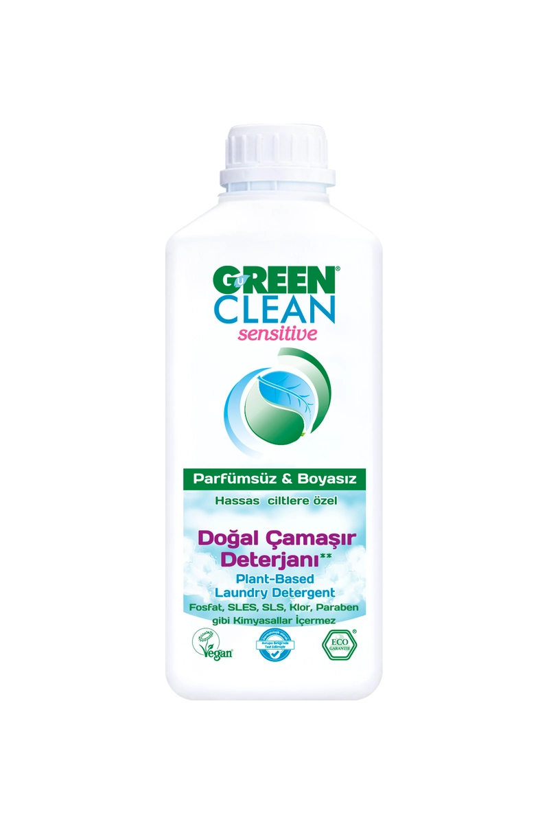 Green Clean Bitkisel Sıvı Çamaşır Deterjanı Sensitive Kokusuz 1000 ml