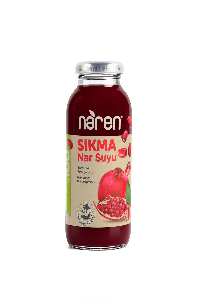 Naren %100 Sıkma Nar Suyu 250 ml Cam