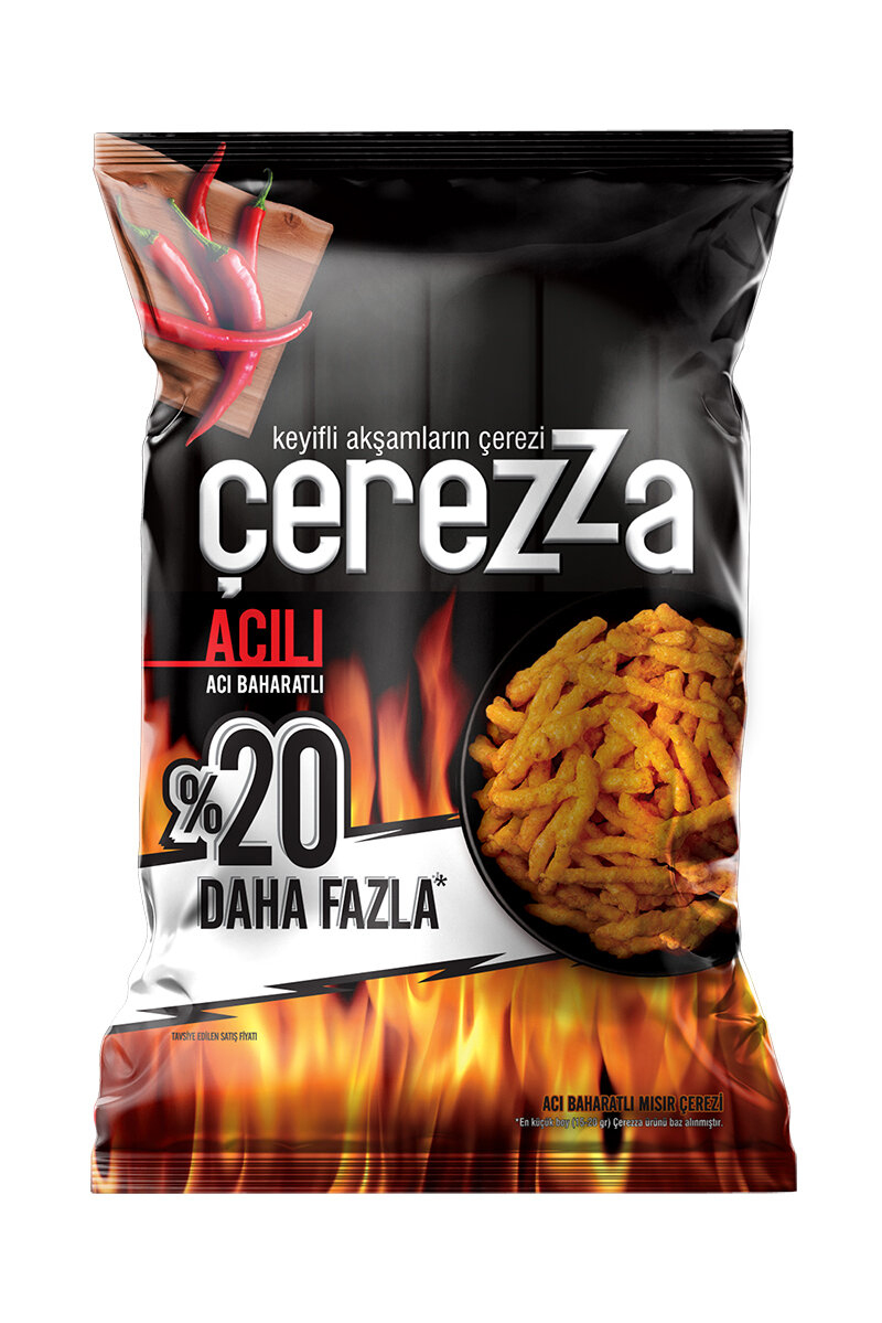 Çerezza Acı Biber Aromalı Baharatlı Mısır Çerezi 117 g