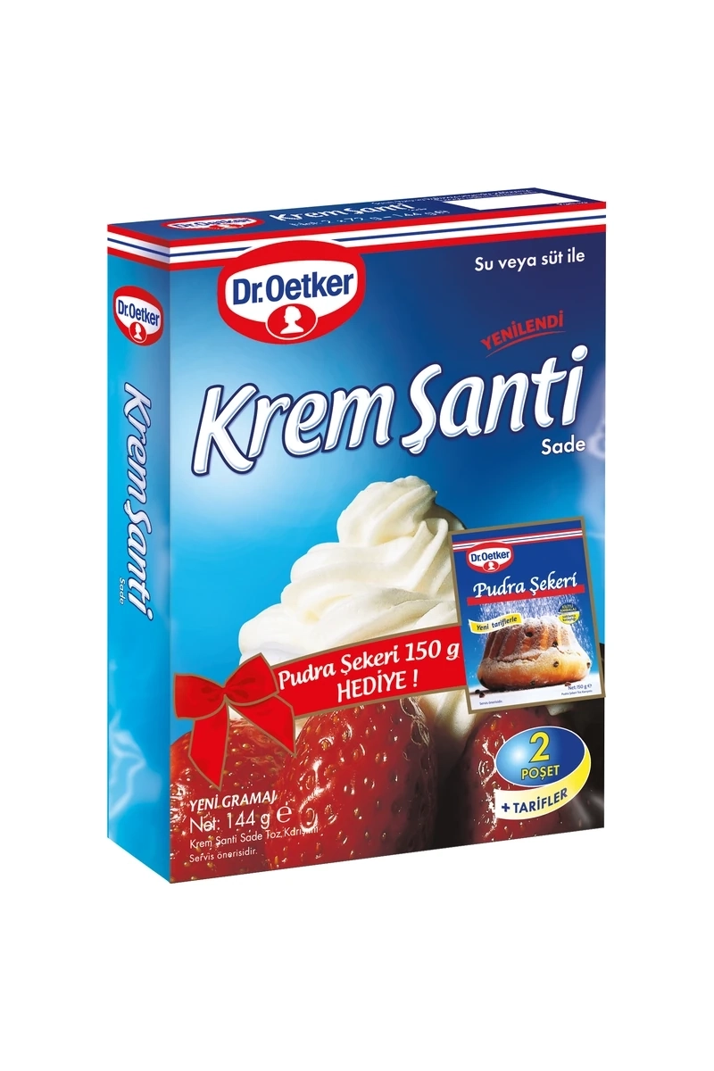 Dr.Oetker Krem Şanti 144g + Pudra Şekeri 150 g Hediyeli