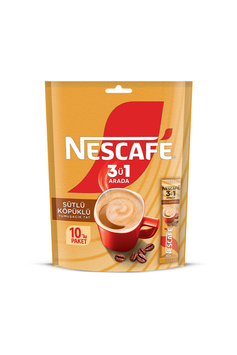 Nescafe 3'ü 1 Arada Sütlü Köpüklü 10'lu