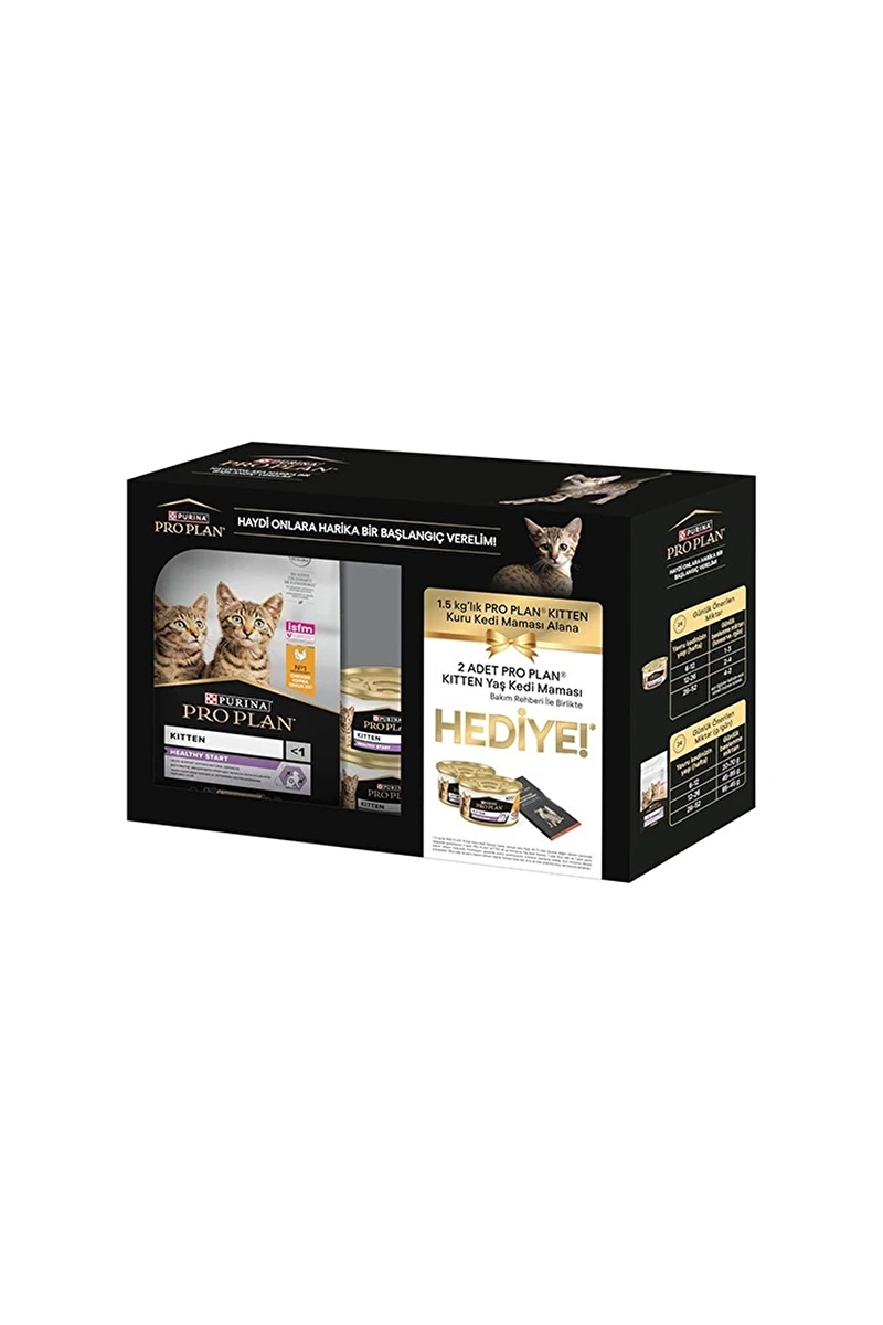 Pro Plan Tavuklu Yavru Kedi Maması 1,5 kg+2x85 g Promo Paket