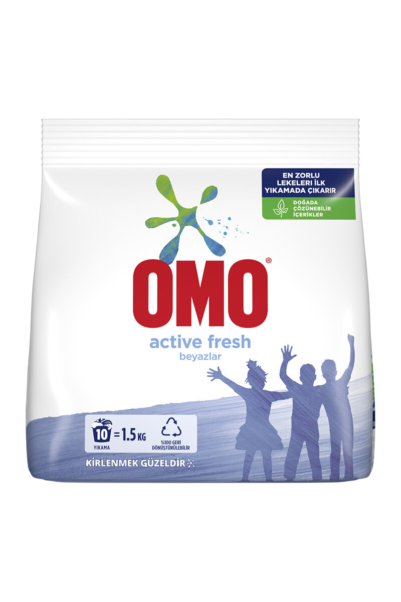 Omo Çamaşır Deterjanı 1,5 kg Active Fresh Beyazlar