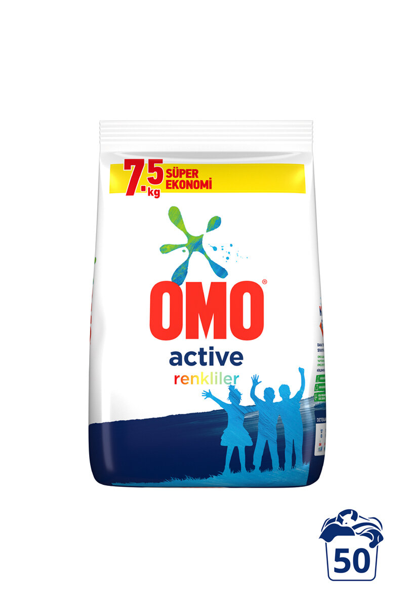 Omo 7,5 kg Çamaşır Deterjanı Active Renkliler