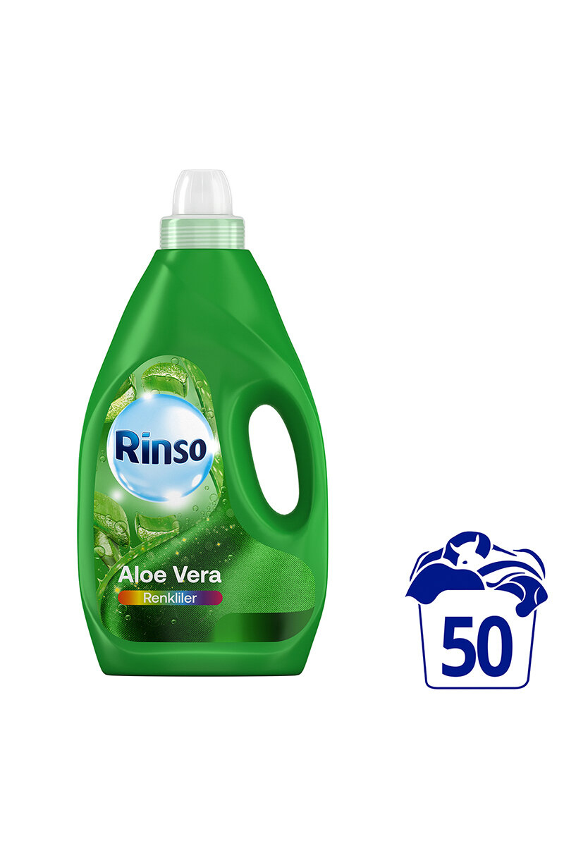 Rinso Sıvı Bakım Deterjanı Aloe Vera Renkliler 50 Yıkama 3000 ml