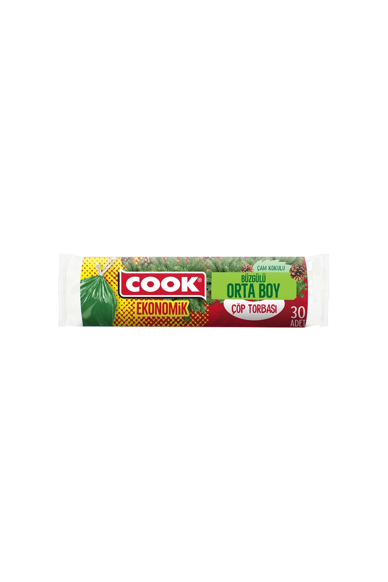 Cook Eko Büzgülü Çöp Torbası Çam Kokusu Orta 30'lu