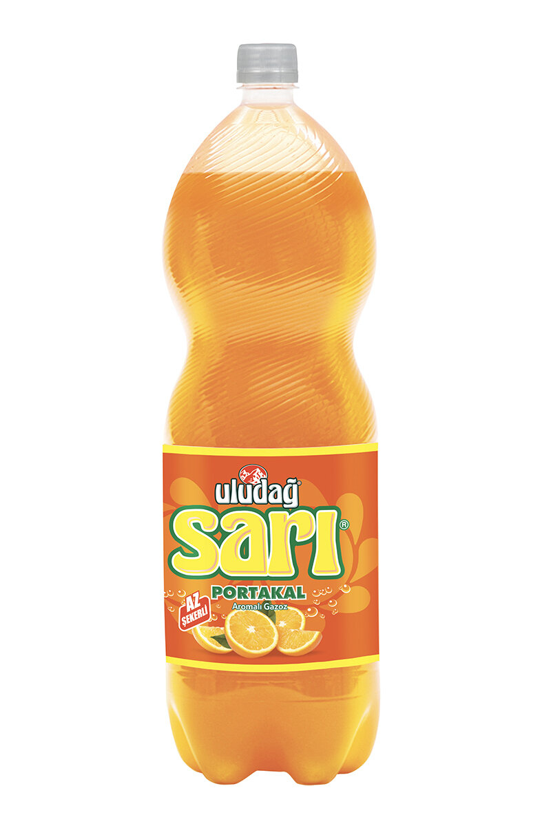 Uludağ Az Şekerli Sarı Portakallı Gazoz 2.5 l