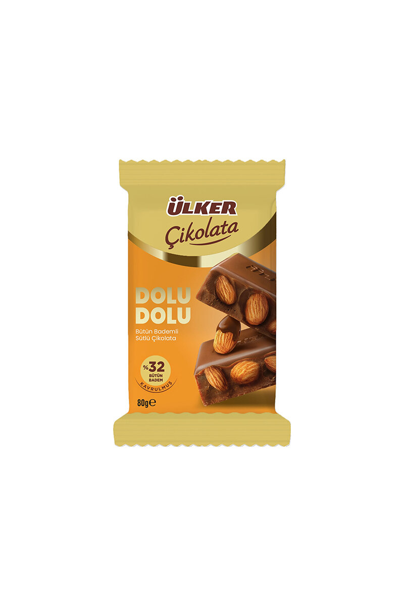 Ülker Dolu Dolu Bütün Bademli Çikolata 80 g