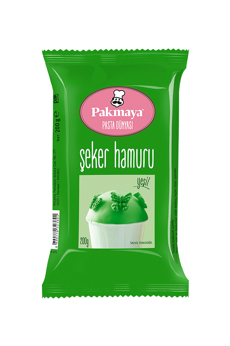 Pakmaya Şeker Hamuru (Yeşil) 200 g