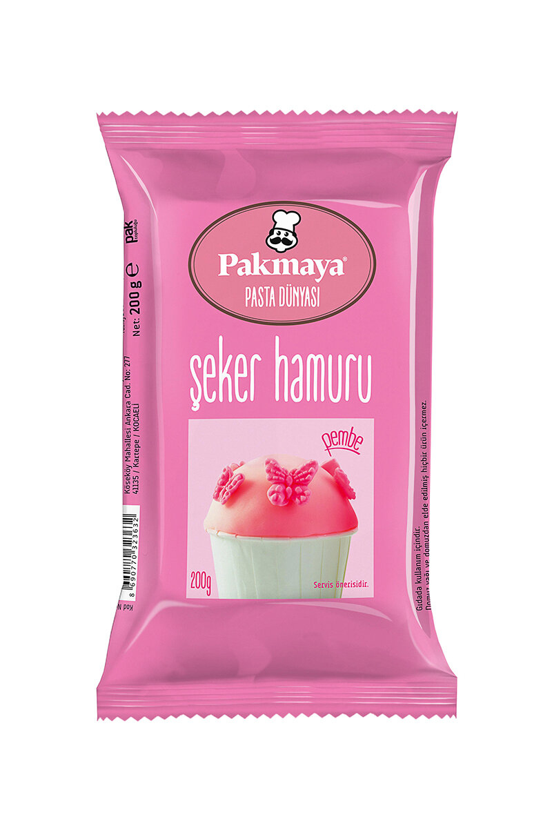 Pakmaya Şeker Hamuru (Pembe) 200 g