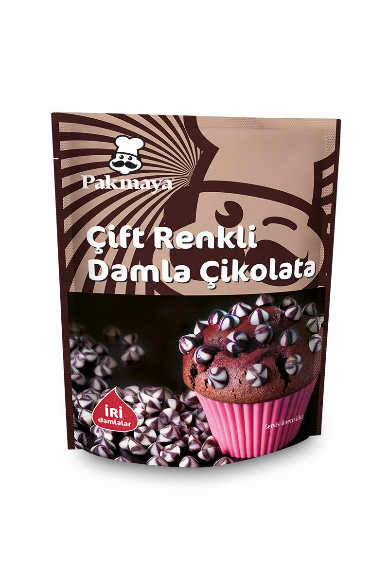 Pakmaya Çift Renkli Damla Çikolata 70 g