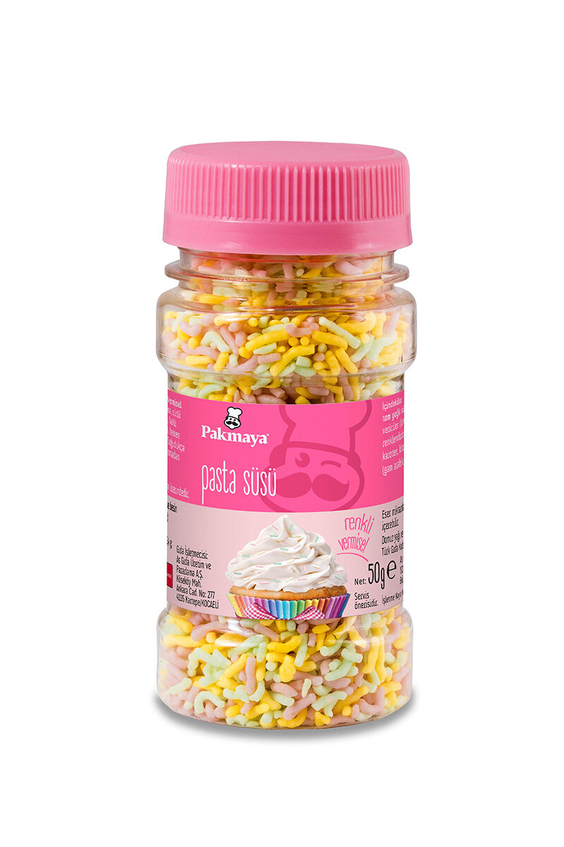 Pakmaya Pasta Süsü Renkli Vermiselli 50 g
