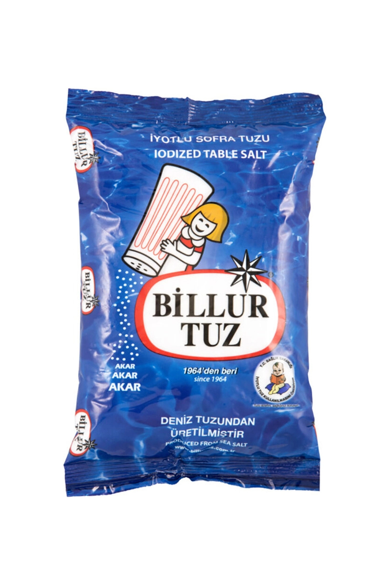 Billur İyotlu Tuz 750 G (Deniz Tuzu)