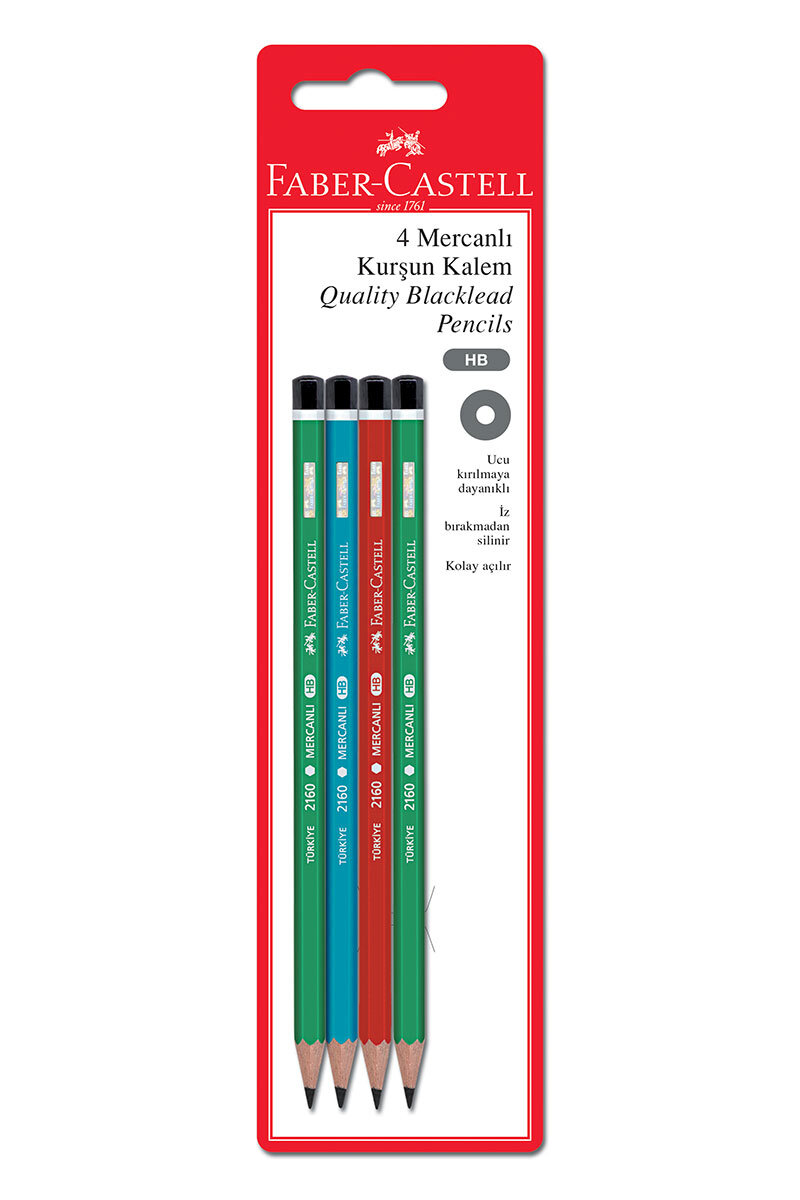 Faber Castell Mercanlı 4'lü Kurşun Kalem