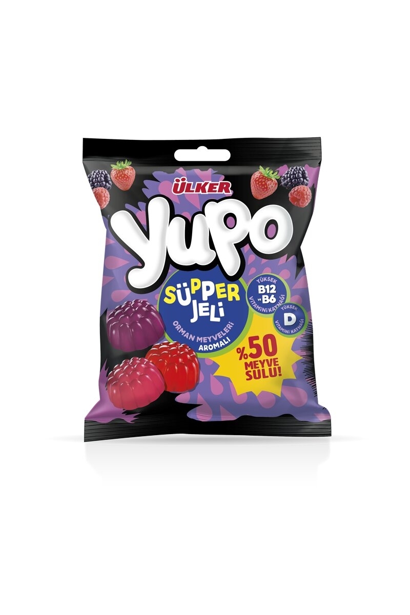 Ülker Yupo Süppper Jeli B 12 Vitaminli Yumuşak Şeker 64 G