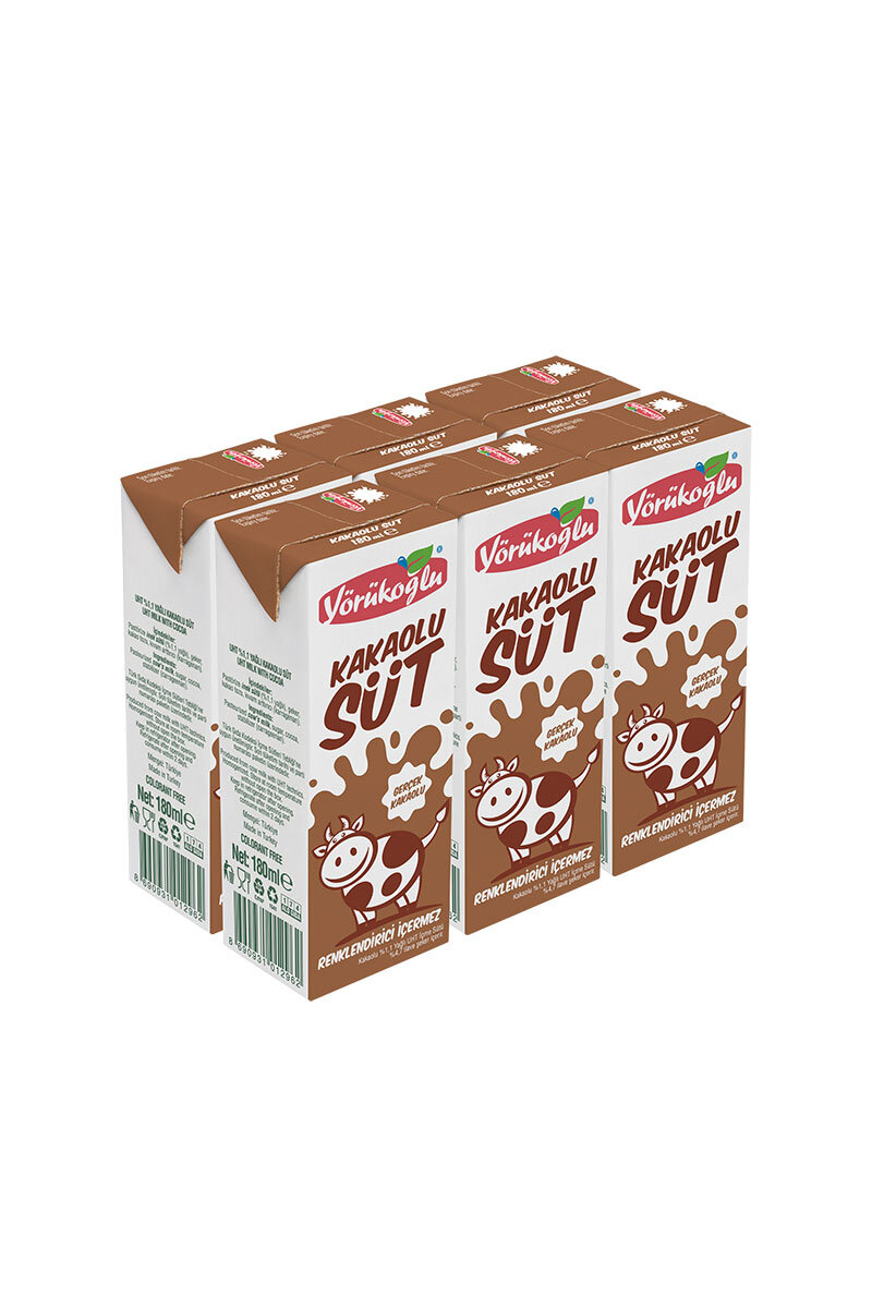 Yörükoğlu Kakaolu Süt 6x180 Ml
