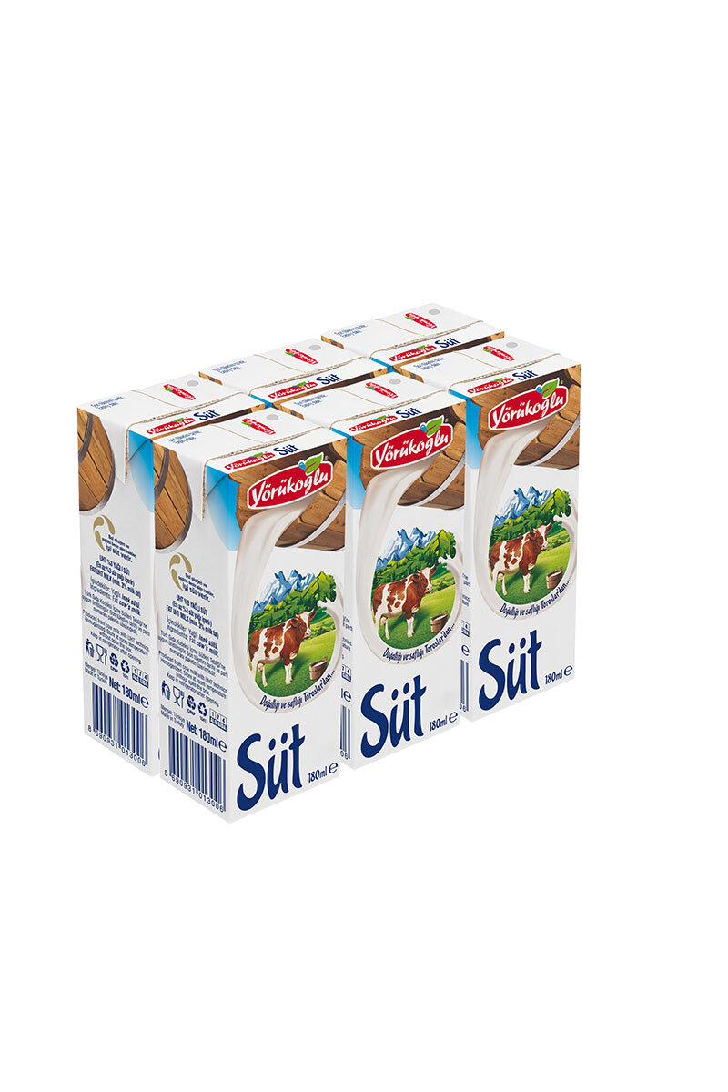 Yörükoğlu Süt 6x180 Ml