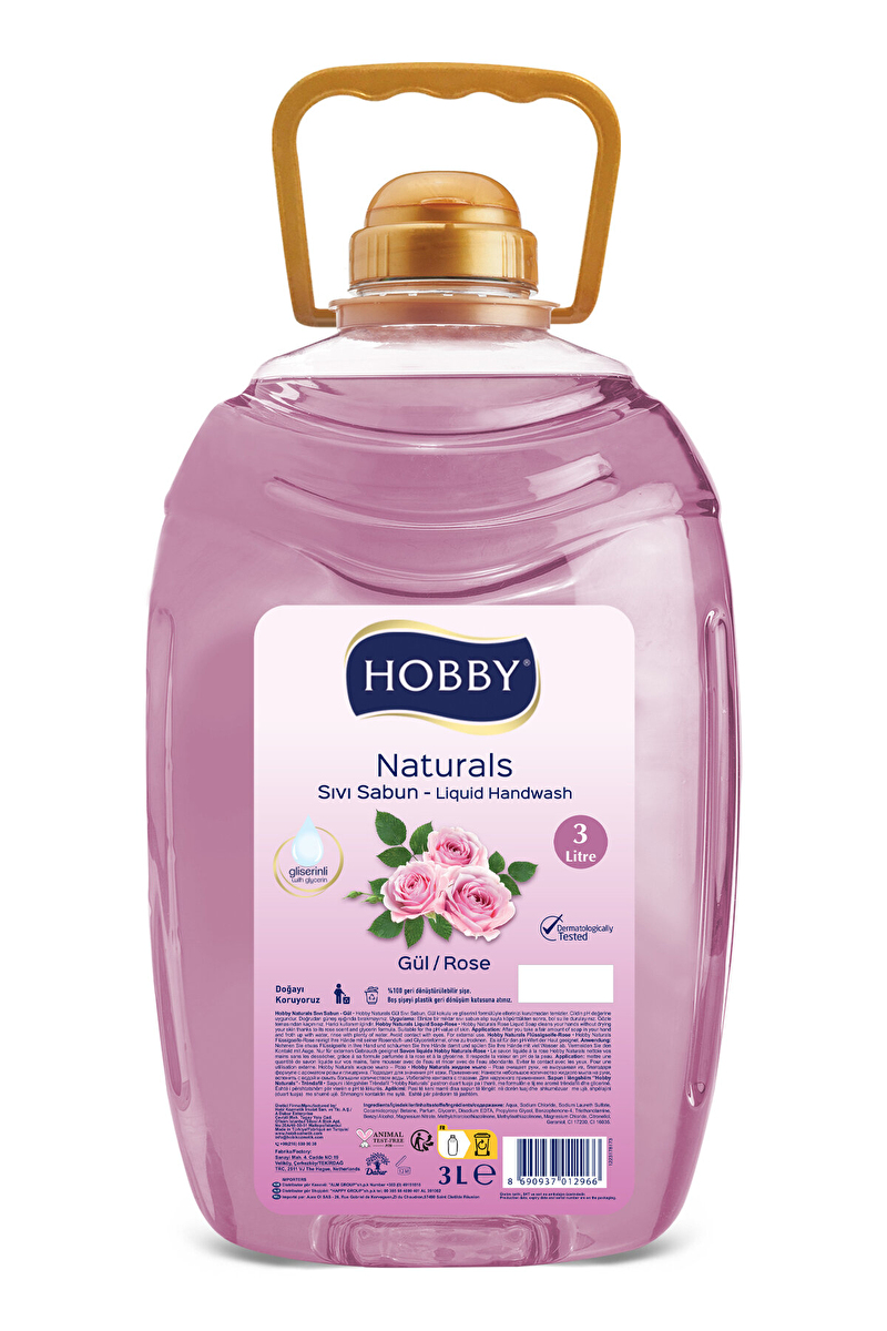 Hobby Naturals Gül Sıvı Sabun 3 L
