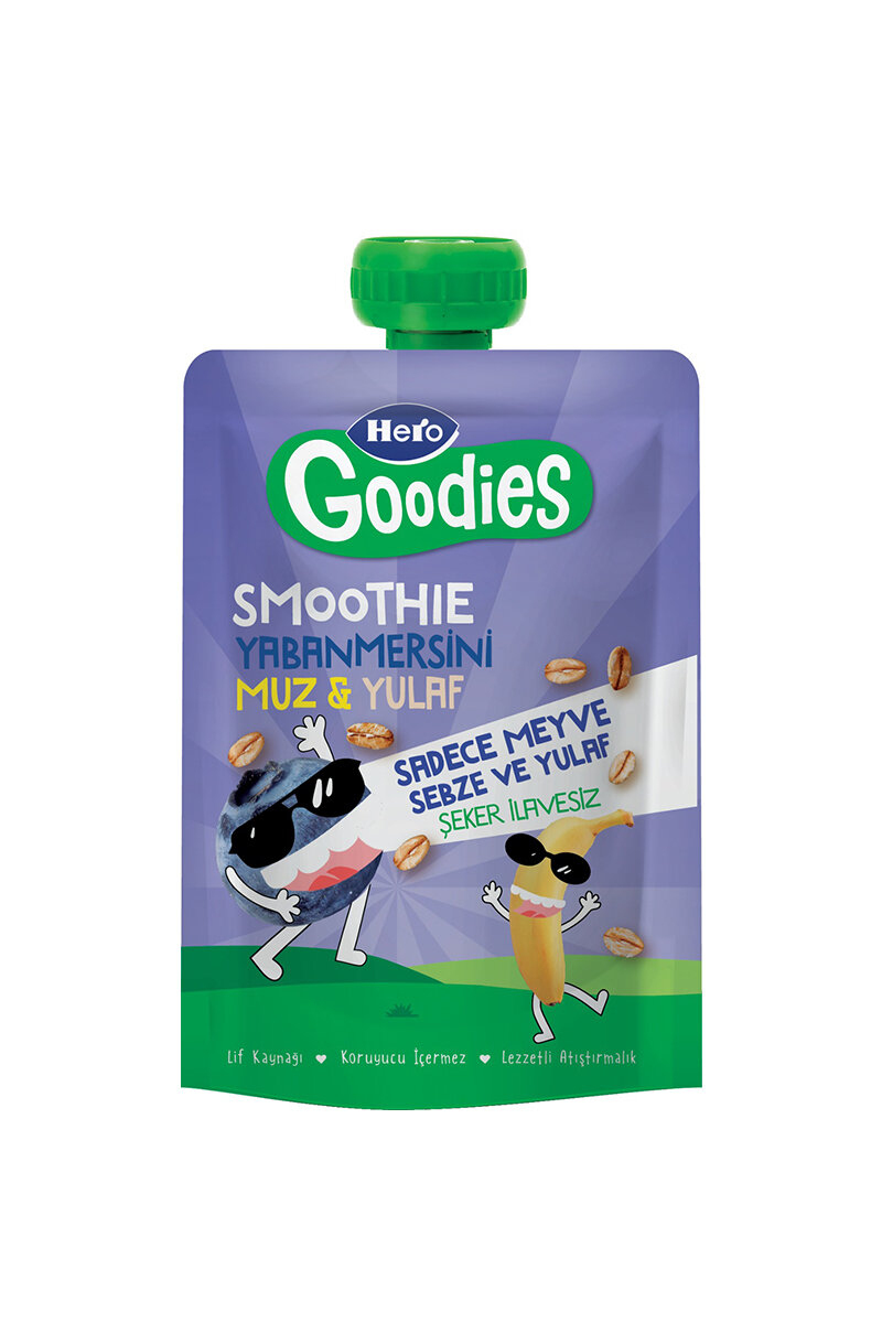 Hero Goodies Yaban Mersini-Muz-Yulaf Pouch 100 g