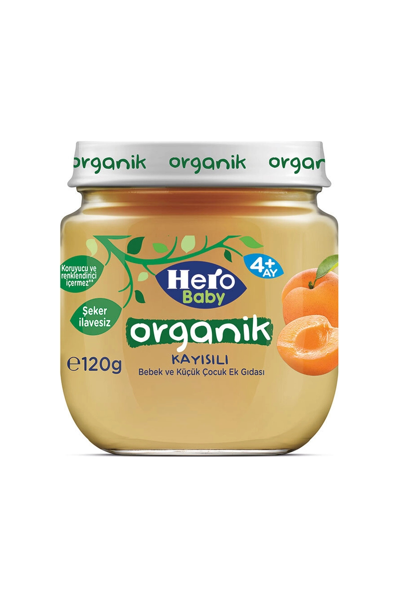Hero Baby Organik Kayısılı Kavanoz Maması 120 g