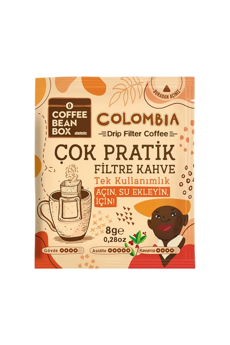 Coffe Bean Box Colombia Filtre Kahve 8 g