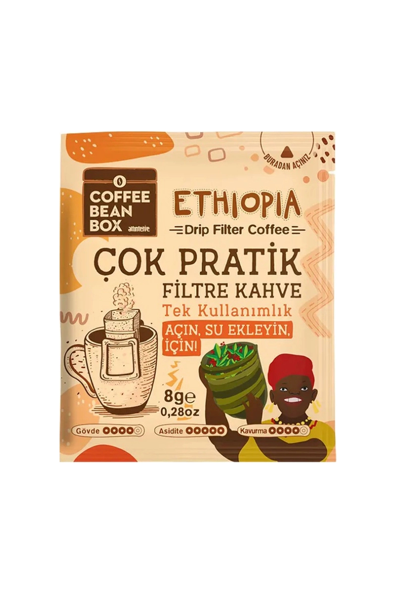Coffe Bean Box Ethiopia Pratik Filtre Kahve 8 g