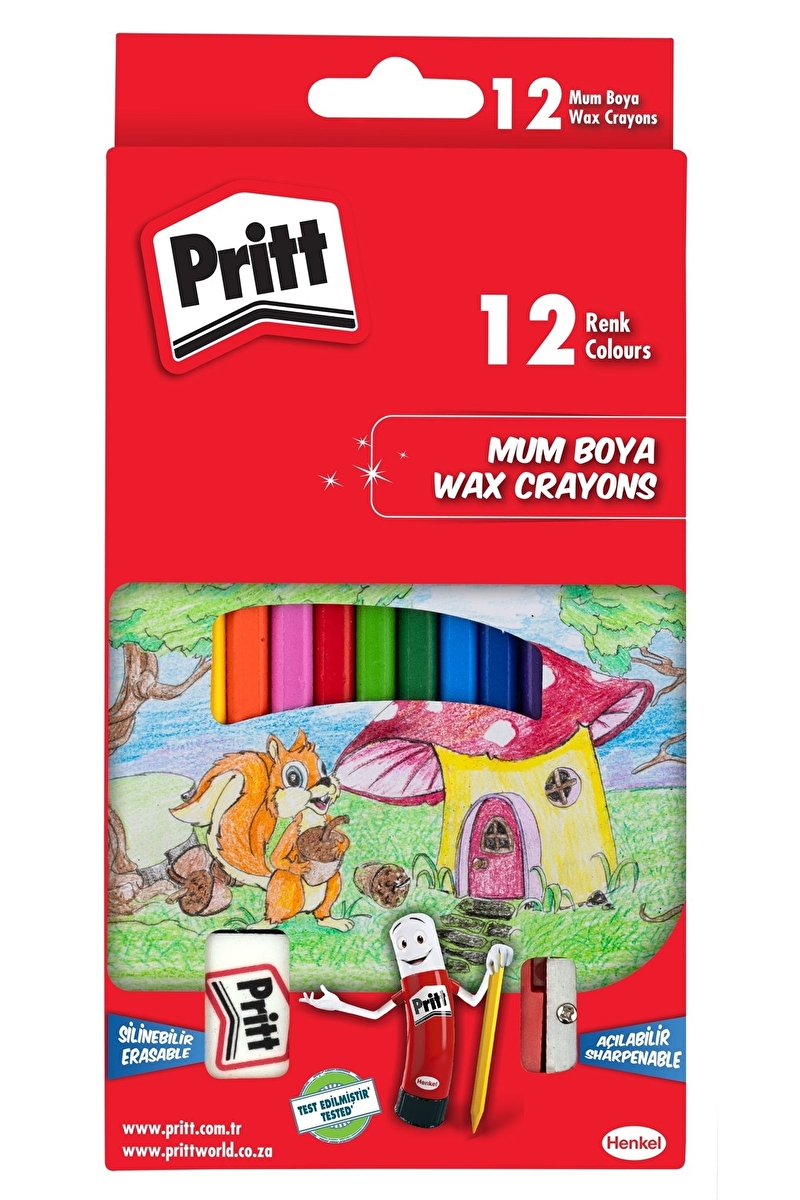 Pritt Silinebilir Pastel Boya 12 Renk