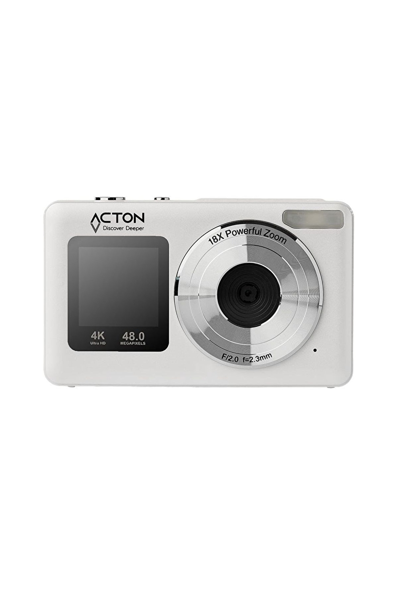 Acton Selfix Dijital Fotoğraf Makinesi (Beyaz)